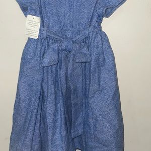 Toddler dress blue white